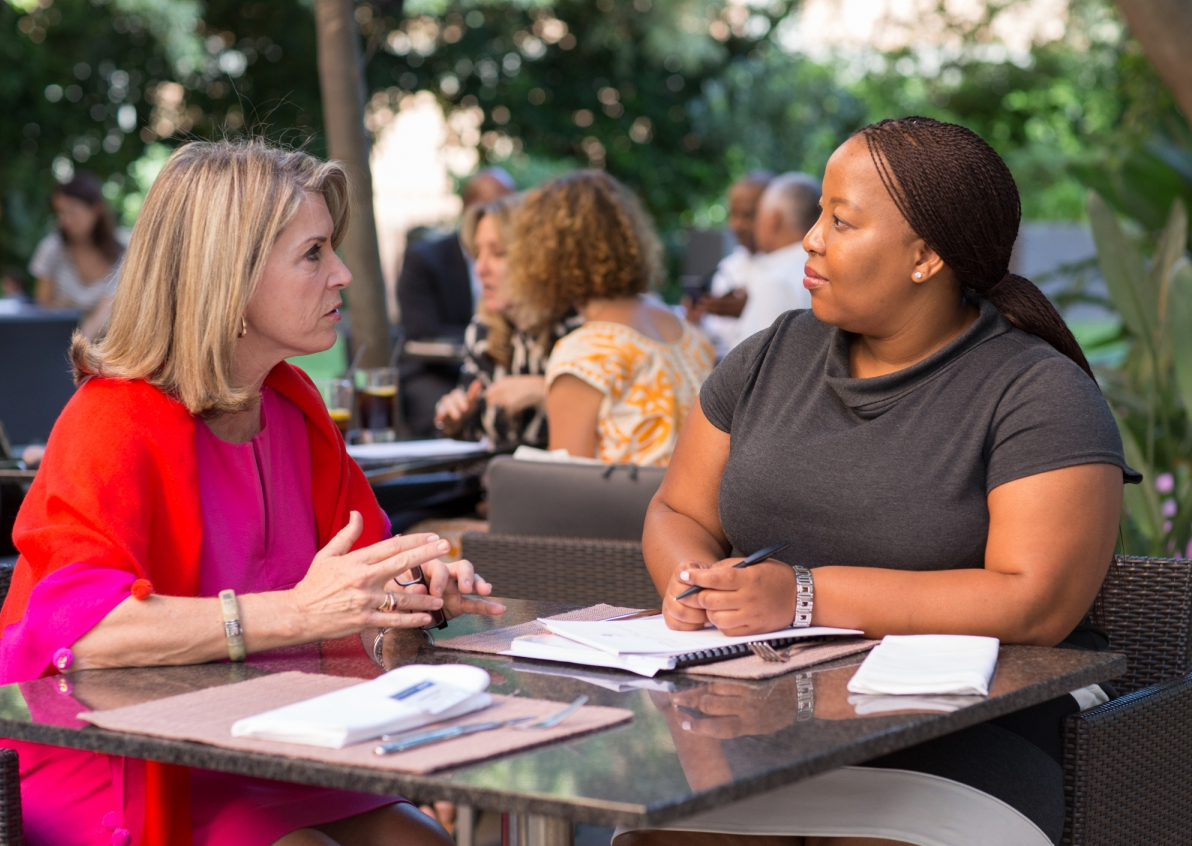 Kathleen Matthews and Sbu Myeni in Johannesburg, South Africa 2015