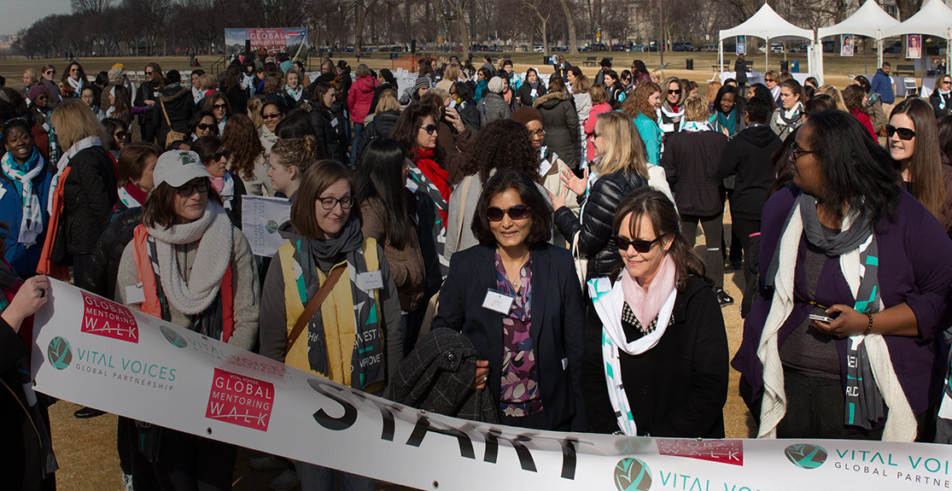 A snapshot from the 2017 Vital Voices Global Mentoring Walk in Washington, DC