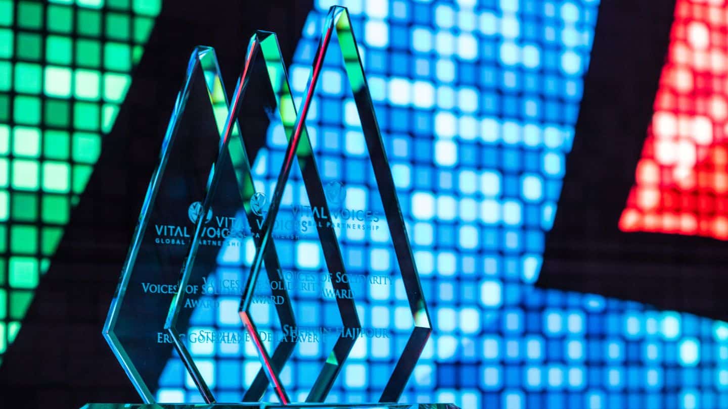 voices of solidarity hero banner statuette