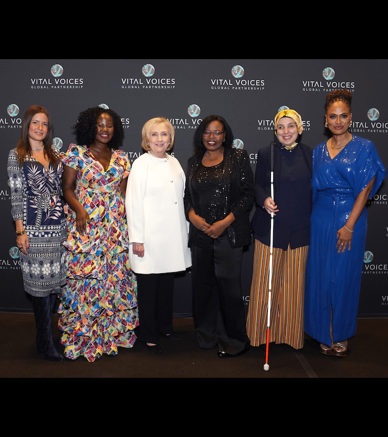 Global Leadership Awards Honorees with Sec Hillary Clinton