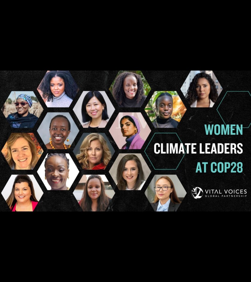 COP 28 delegation of vital voices women climate leaders (1680 x 1890 px)