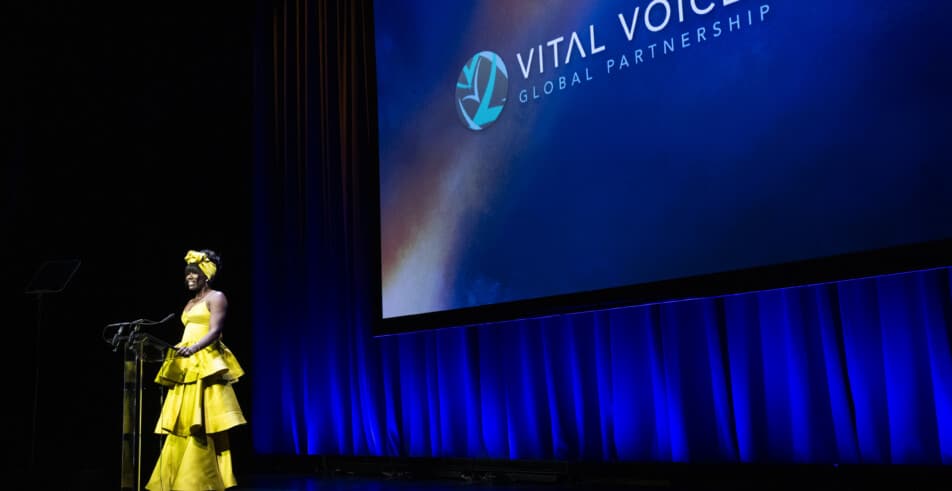 Bozoma Saint John's presence on stage brings energy and vision to the Global Leadership Awards.