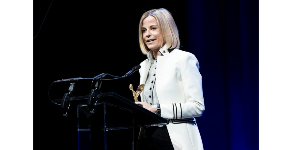 2026 Icon Award honoree Susie Wolff addresses the crowd about the importance of inclusiveness across motorsports.