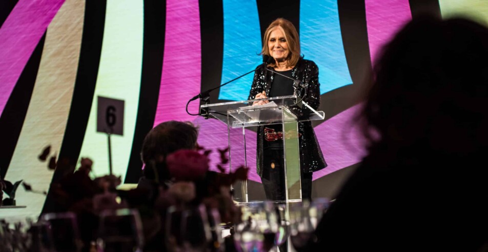 Gloria Steinem presenting at the Vital Voices, Voices of Solidarity Awards 2019.